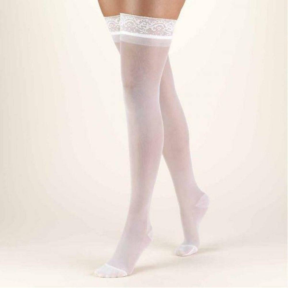 SECOND SKIN Women's Sheer 15-20 mmHg Thigh High Support Stockings